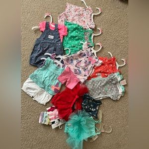 Lot of newborn baby girl clothes. All NWT